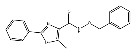 4-Oxazolecarboxamide, 5-methyl-2-phenyl-N-(phenylmethoxy)- Structure