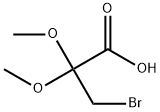 Propanoic acid, 3-bromo-2,2-dimethoxy- 化学構造式