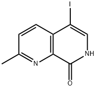 1,7-Naphthyridin-8(7H)-one, 5-iodo-2-methyl- 化学構造式