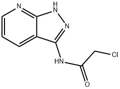 2-氯-N-(1H-吡唑并[3,4-B]吡啶-3-基)乙酰胺2-氯-N-(1H-吡唑并[3,4-B]吡啶-3-基)乙酰胺 结构式