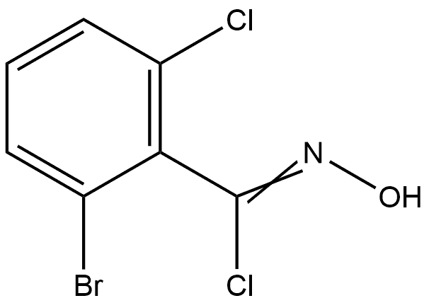 2-Bromo-6-chloro-N-hydroxybenzimidoyl Chloride 化学構造式