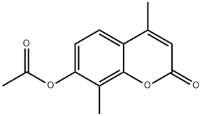 2H-1-Benzopyran-2-one, 7-(acetyloxy)-4,8-dimethyl- 化学構造式