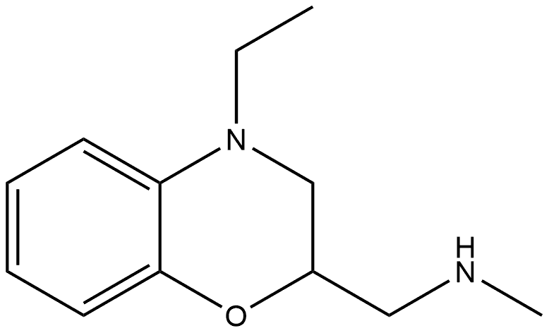 [(4-ethyl-3,4-dihydro-2H-1,4-benzoxazin-2-yl)methyl](methyl)amine 结构式