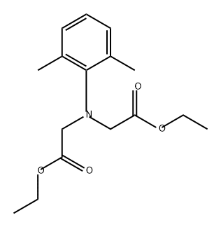 Acetic acid, (2,6-xylylimino)di-, diethyl ester (7CI) Struktur
