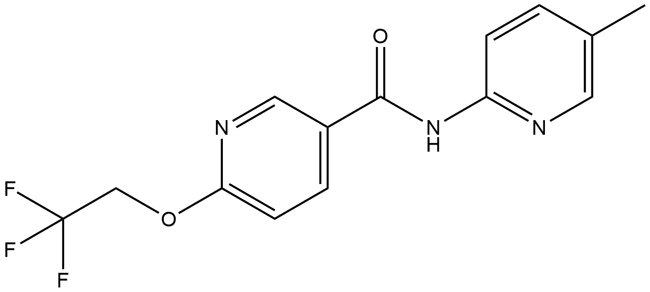 N-(5-Methyl-2-pyridinyl)-6-(2,2,2-trifluoroethoxy)-3-pyridinecarboxamide Structure