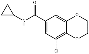 1,4-Benzodioxin-6-carboxamide, 8-chloro-N-cyclopropyl-2,3-dihydro-|8-氯-N-环丙基-2,3-二氢苯并[B][1,4]二噁英-6-甲酰胺