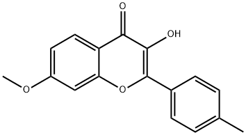3-Hydroxy-7-methoxy-2-(p-tolyl)-4H-chromen-4-one Struktur