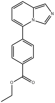 Benzoic acid, 4-imidazo[1,5-a]pyridin-5-yl-, ethyl ester Struktur