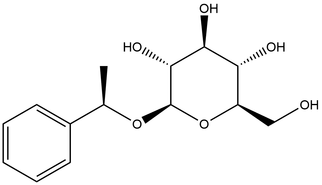 β-D-Glucopyranoside, (1R)-1-phenylethyl Struktur