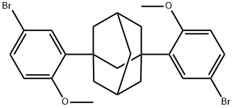 1,3-bis(5-bromo-2-methoxyphenyl)adamantane Struktur