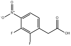 Benzeneacetic acid, 2,3-difluoro-4-nitro- 化学構造式