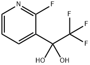 1,1-Ethanediol, 2,2,2-trifluoro-1-(2-fluoro-3-pyridinyl)- 化学構造式
