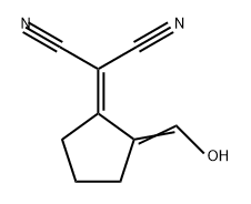 Propanedinitrile, 2-[2-(hydroxymethylene)cyclopentylidene]- Structure