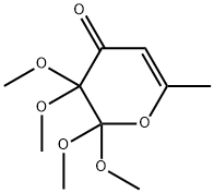 4H-Pyran-4-one, 2,3-dihydro-2,2,3,3-tetramethoxy-6-methyl- 化学構造式