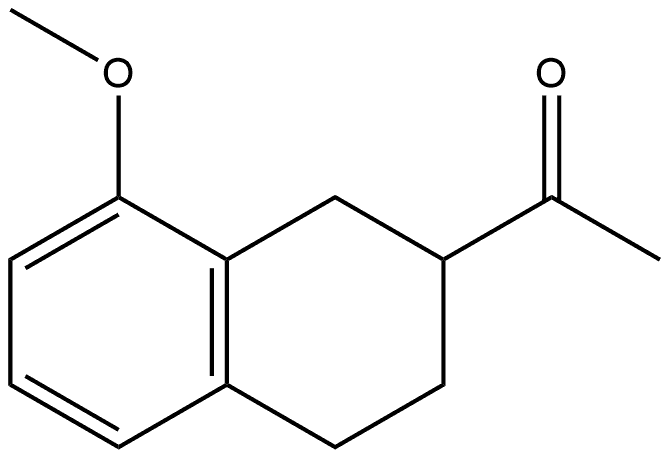 1-(8-methoxy-1,2,3,4-tetrahydronaphthalen-2-yl)ethan-1-one Struktur