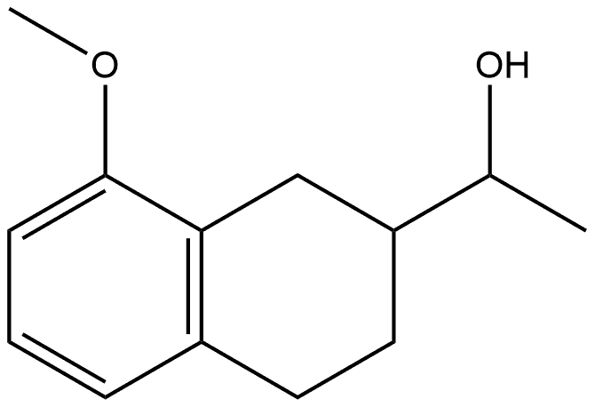 2-(1-hydroxyethyl)-8-methoxy-1,2,3,4-tetrahydronaphthalene Struktur