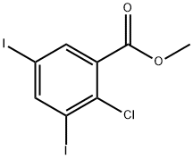 Benzoic acid, 2-chloro-3,5-diiodo-, methyl ester 结构式