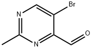 4-Pyrimidinecarboxaldehyde, 5-bromo-2-methyl- 化学構造式