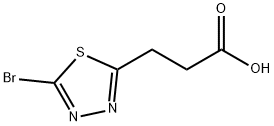 3-(5-溴-1,3,4-噻二唑-2-基)丙酸, 933716-49-5, 结构式