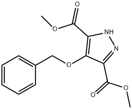 1H-Pyrazole-3,5-dicarboxylic acid, 4-(phenylmethoxy)-, 3,5-dimethyl ester Structure
