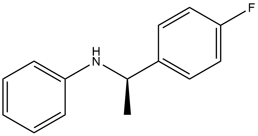 Benzenemethanamine, 4-fluoro-α-methyl-N-phenyl-, (αR)- Structure