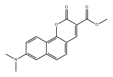 2H-Naphtho[1,2-b]pyran-3-carboxylic acid, 8-(dimethylamino)-2-oxo-, methyl ester,934488-25-2,结构式