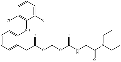 Benzeneacetic acid, 2-[(2,6-dichlorophenyl)amino]-, [[[[2-(diethylamino)-2-oxoethyl]amino]carbonyl]oxy]methyl ester