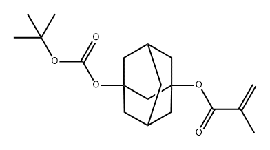 2-Propenoic acid, 2-methyl-, 3-[[(1,1-dimethylethoxy)carbonyl]oxy]tricyclo[3.3.1.13,7]dec-1-yl ester 化学構造式