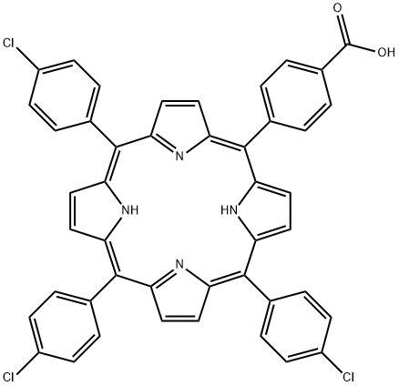 Benzoic acid, 4-[10,15,20-tris(4-chlorophenyl)-21H,23H-porphin-5-yl]-,93487-65-1,结构式