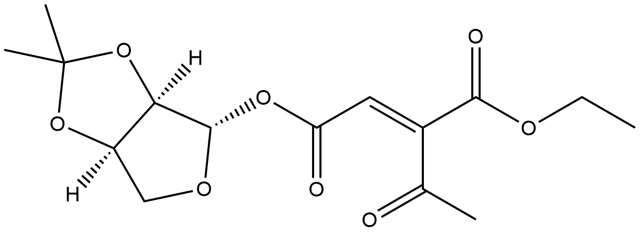 2-Butenedioic acid, 2-acetyl-, 1-ethyl 4-(tetrahydro-2,2-dimethylfuro[3,4-d]-1,3-dioxol-4-yl) ester, [3aR-[3aα,4α(E),6aα]]- (9CI)