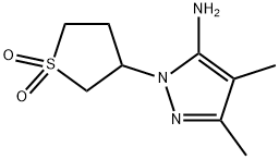 1H-Pyrazol-5-amine, 3,4-dimethyl-1-(tetrahydro-1,1-dioxido-3-thienyl)- Structure