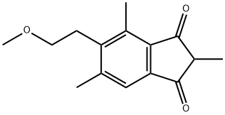 1H-Indene-1,3(2H)-dione, 5-(2-methoxyethyl)-2,4,6-trimethyl- 结构式