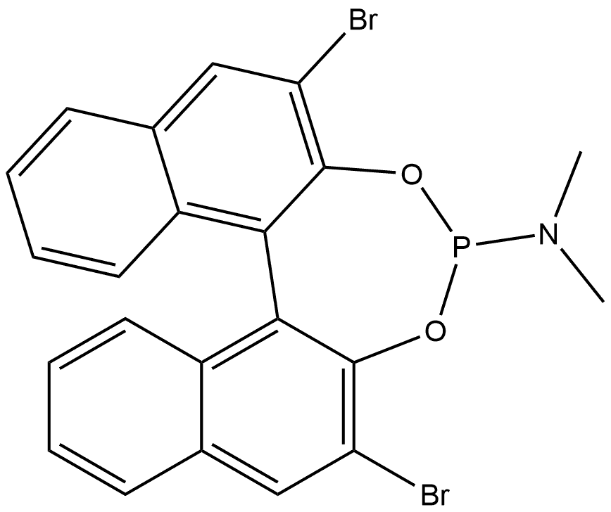 Dinaphtho[2,1-d:1',2'-f][1,3,2]dioxaphosphepin-4-amine, 2,6-dibromo-N,N-dimethyl-, (11bR)-,935268-37-4,结构式