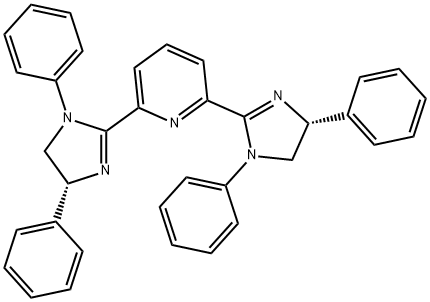 2,6-双[(4R)-4,5-二氢-1,4-二苯基-1H-咪唑]吡啶 结构式