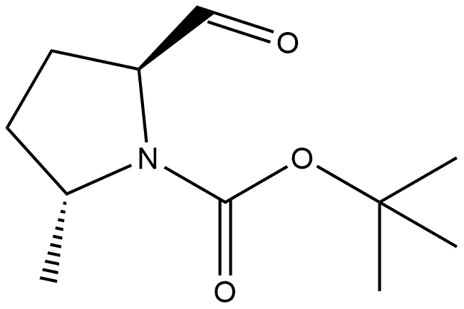 1,1-Dimethylethyl (2S,5R)-2-formyl-5-methyl-1-pyrrolidinecarboxylate Structure