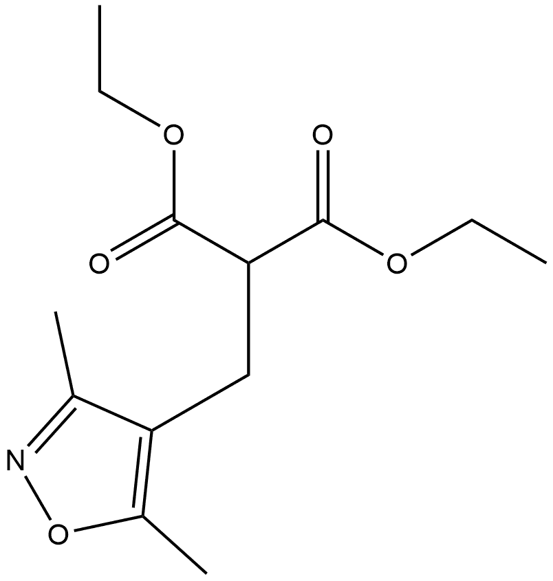 Propanedioic acid, 2-[(3,5-dimethyl-4-isoxazolyl)methyl]-, 1,3-diethyl ester Structure