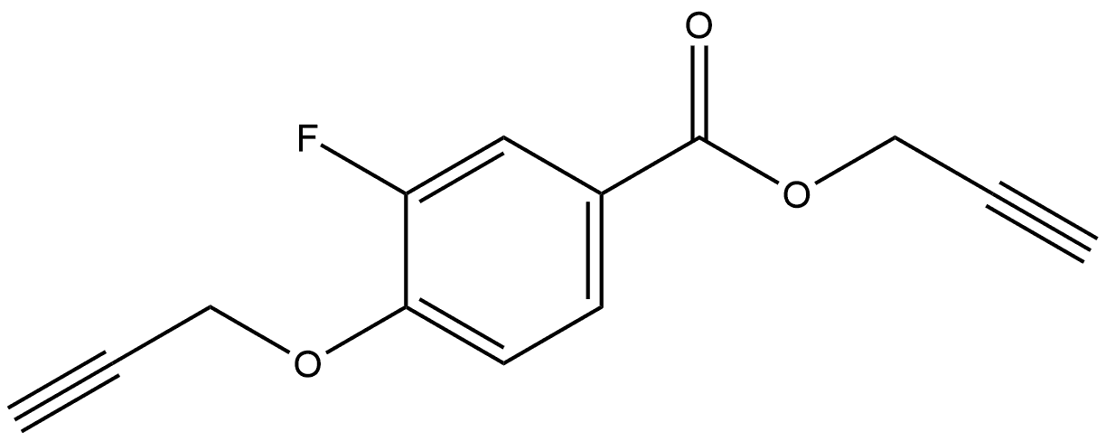 2-Propyn-1-yl 3-fluoro-4-(2-propyn-1-yloxy)benzoate Structure