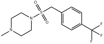 1-methyl-4-{[4-(trifluoromethyl)benzyl]sulfonyl}piperazine 化学構造式