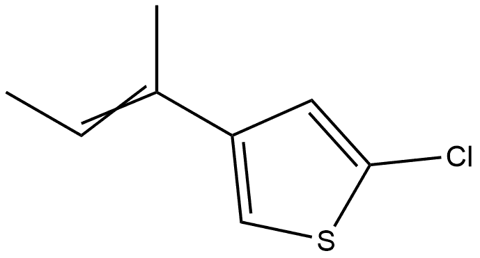 4-but-2-en-2-yl-2-chlorothiophene Structure
