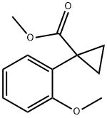 Cyclopropanecarboxylic acid, 1-(2-methoxyphenyl)-, methyl ester Structure