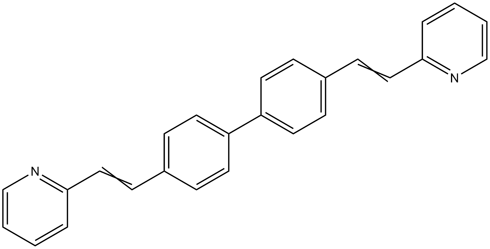 Pyridine, 2,2'-[[1,1'-biphenyl]-4,4'-diyldi-(1E)-2,1-ethenediyl]bis- Structure