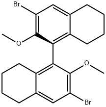 (S)-3,3'-Dibromo-2,2'-dimethoxy-5,5',6,6',7,7',8,8'-octahydro-1,1'-binaphthalene Structure
