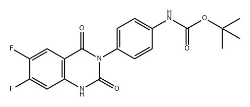 Carbamic acid, N-[4-(6,7-difluoro-1,4-dihydro-2,4-dioxo-3(2H)-quinazolinyl)phenyl]-, 1,1-dimethylethyl ester,936500-98-0,结构式