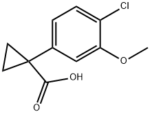 1-(4-Chloro-3-methoxyphenyl)cyclopropane-1-carboxylic acid Structure