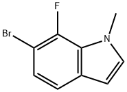 1H-Indole, 6-bromo-7-fluoro-1-methyl- Struktur
