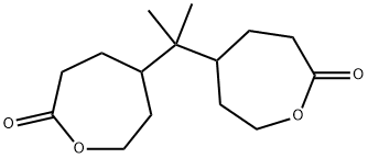 2-Oxepanone, 5,5'-(1-methylethylidene)bis- Structure