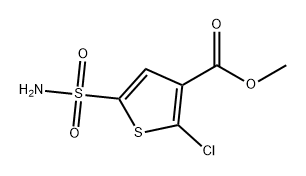 3-Thiophenecarboxylic acid, 5-(aminosulfonyl)-2-chloro-, methyl ester Struktur