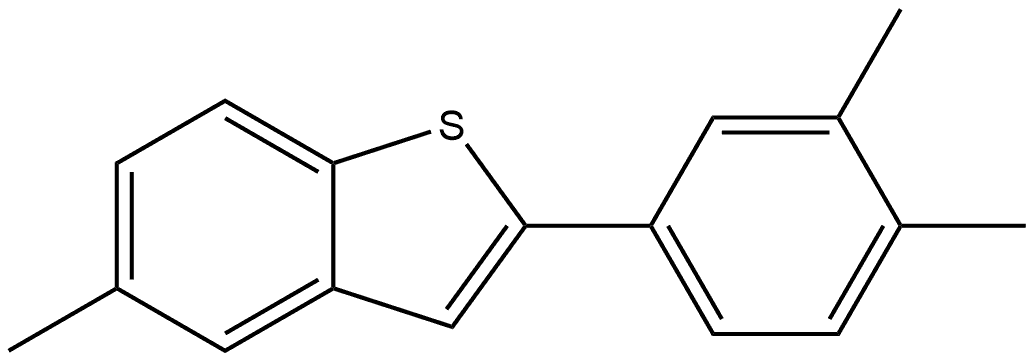 2-(3,4-Dimethylphenyl)-5-methylbenzo[b]thiophene,937639-49-1,结构式