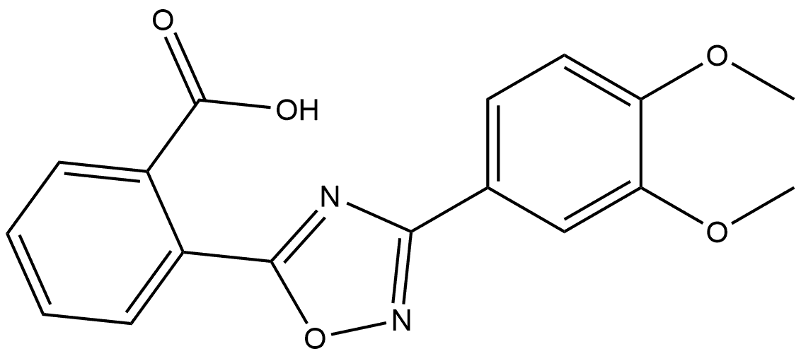 2-[3-(3,4-Dimethoxyphenyl)-1,2,4-oxadiazol-5-yl]benzoic acid Structure