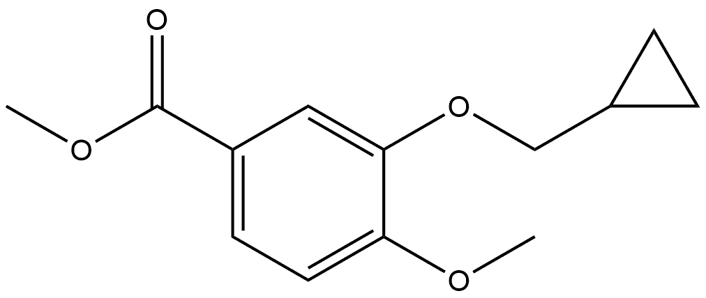 methyl 3-(cyclopropylmethoxy)-4-methoxybenzoate Structure